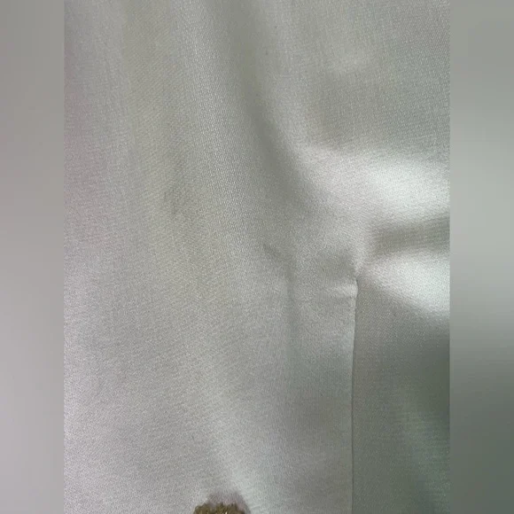 House of De Langhe Vintage Beaded Satin 3/4 Sleeve Blazer Jacket Cream Ivory - Picture 10 of 11